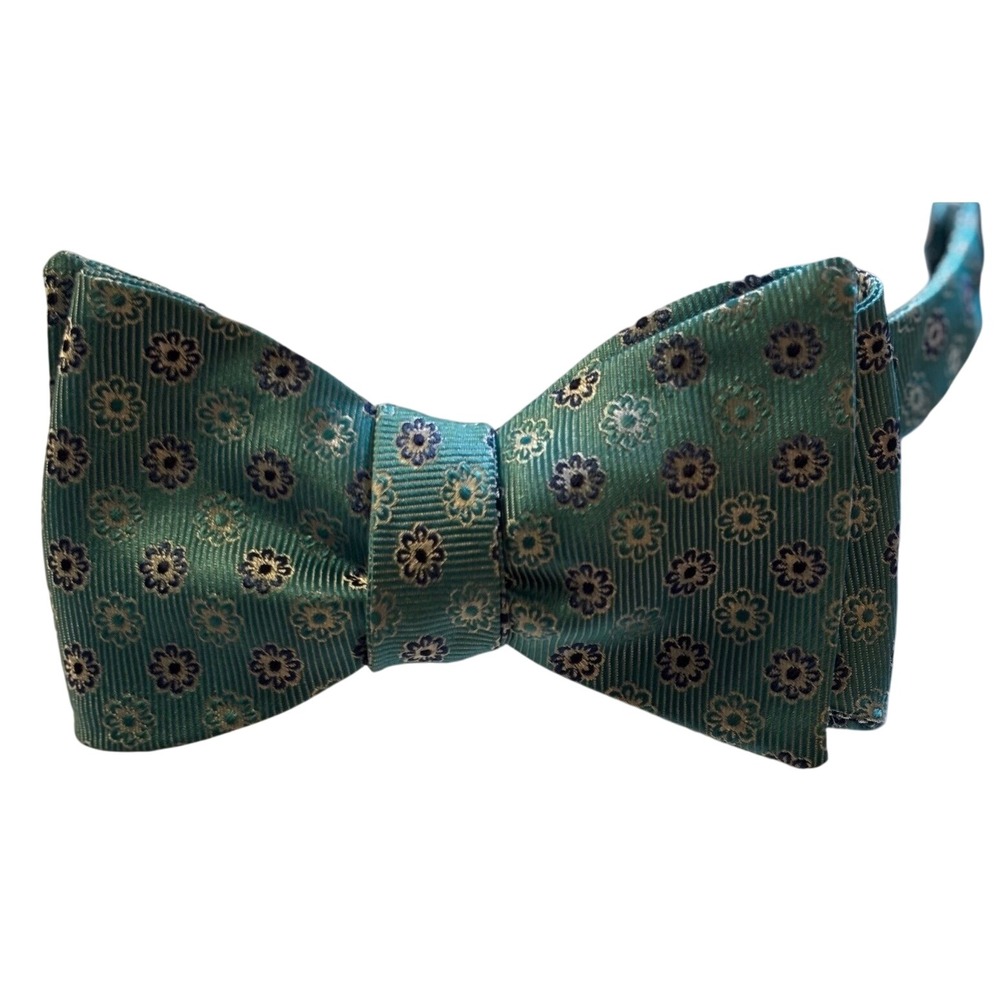 Aqua Blue Bow Tie Mens Adjustable Turquoise Flower Necktie‎ Wedding  Formal
